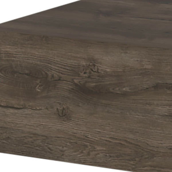 Homeroots 5" Brown One Drawer Faux Wood Floating Nightstand   546181