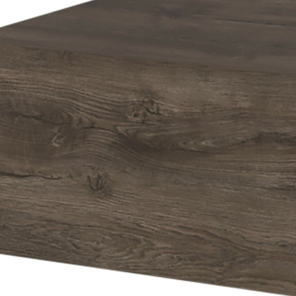 Homeroots 5" Brown One Drawer Faux Wood Floating Nightstand   546181