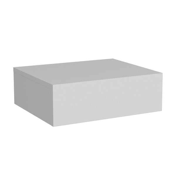 Homeroots 5" White One Drawer Faux Wood Floating Nightstand   546182