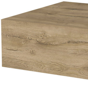 Homeroots 5" Beige One Drawer Faux Wood Floating Nightstand   546184