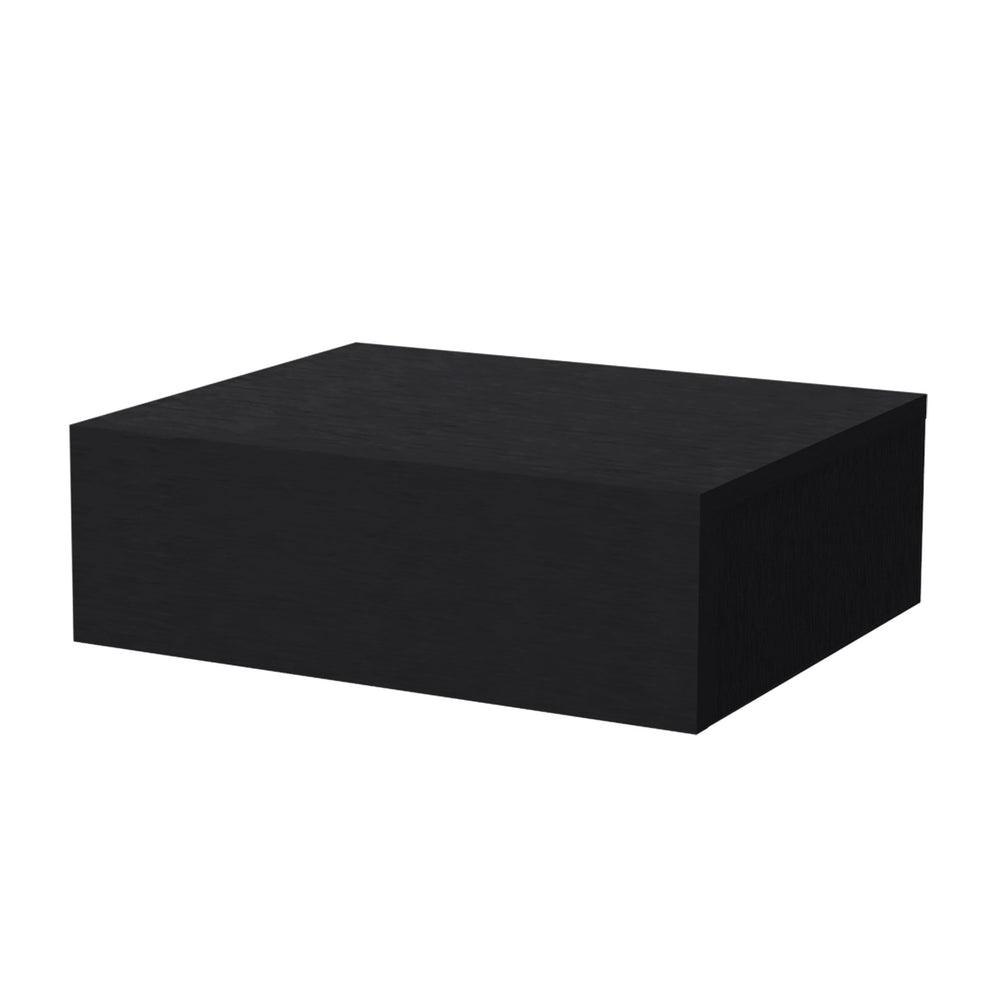 Homeroots 5" Black One Drawer Faux Wood Floating Nightstand   546185