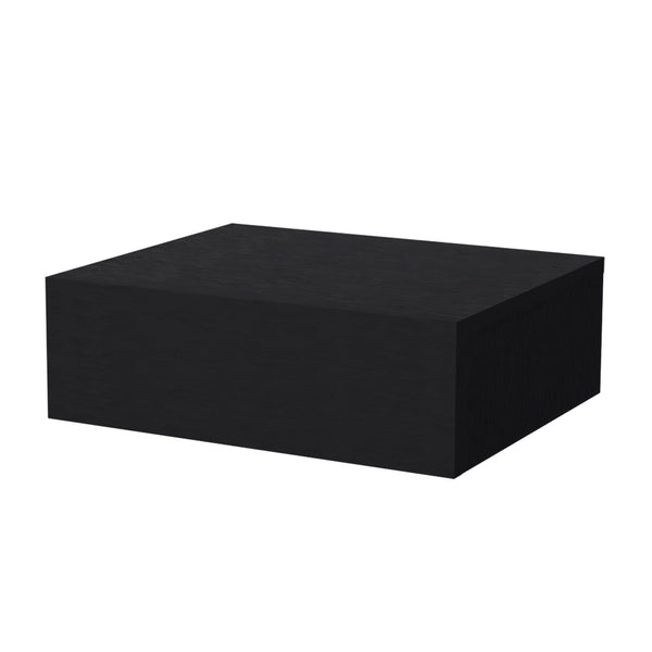 Homeroots 5" Black One Drawer Faux Wood Floating Nightstand   546185