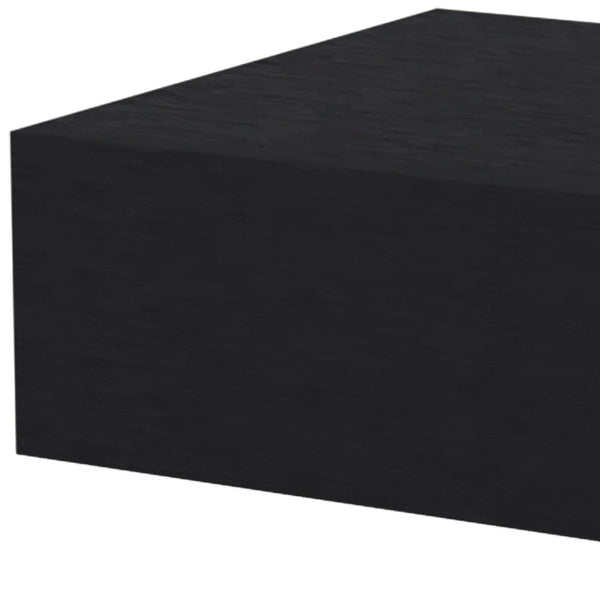 Homeroots 5" Black One Drawer Faux Wood Floating Nightstand   546185