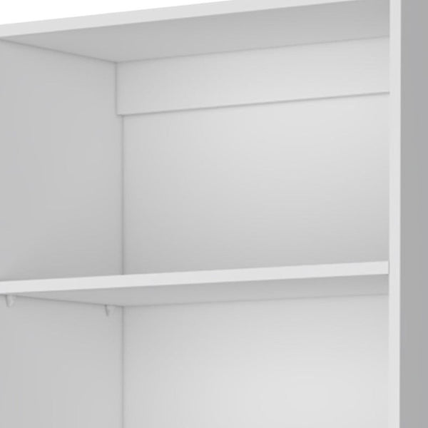 HomeRoots 71" White Wood Five-Tier Bookcase - Stylish Vertical Storage Solution for Home & Office Spaces 546191