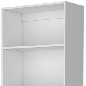 HomeRoots 71" White Wood Five-Tier Bookcase - Stylish Vertical Storage Solution for Home & Office Spaces 546191