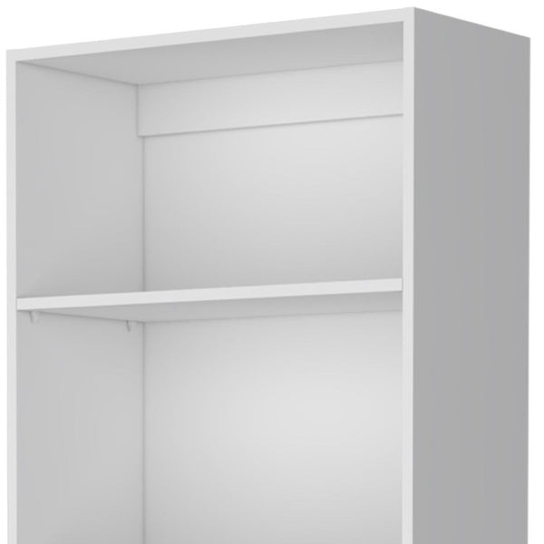 HomeRoots 71" White Wood Five-Tier Bookcase - Stylish Vertical Storage Solution for Home & Office Spaces 546191