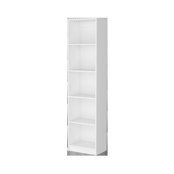 HomeRoots 71" White Wood Five Tier Bookcase – Elegant Storage Solution for Home, Office, or Small Spaces! 546192