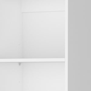HomeRoots 71" White Wood Five Tier Bookcase – Elegant Storage Solution for Home, Office, or Small Spaces! 546192