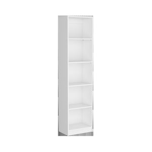 HomeRoots 71" White Wood Five Tier Bookcase – Elegant Storage Solution for Home, Office, or Small Spaces! 546192
