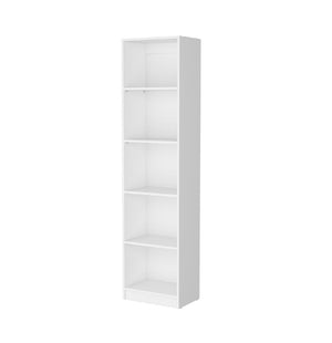 HomeRoots 71" White Wood Five Tier Bookcase – Elegant Storage Solution for Home, Office, or Small Spaces! 546192