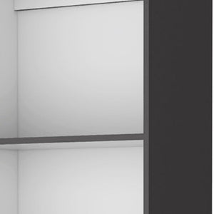 HomeRoots 71" Gray and White Wood Four-Tier Bookcase – Stylish Vertical Storage for Modern Homes & Offices 546194