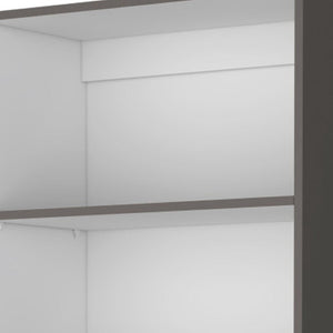 HomeRoots 71" Gray and White Wood Five-Tier Bookcase - Stylish Storage Solution for Modern Spaces and Decor 546195