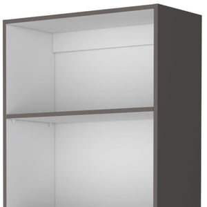 HomeRoots 71" Gray and White Wood Five-Tier Bookcase - Stylish Storage Solution for Modern Spaces and Decor 546195
