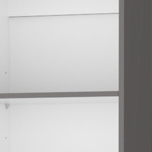 HomeRoots 71" Gray and White Wood Five-Tier Bookcase - Modern Storage Solution for Any Room, Stylish & Durable 546196