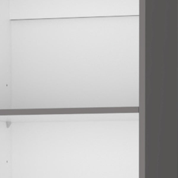 HomeRoots 71" Gray and White Wood Five-Tier Bookcase - Modern Storage Solution for Any Room, Stylish & Durable 546196