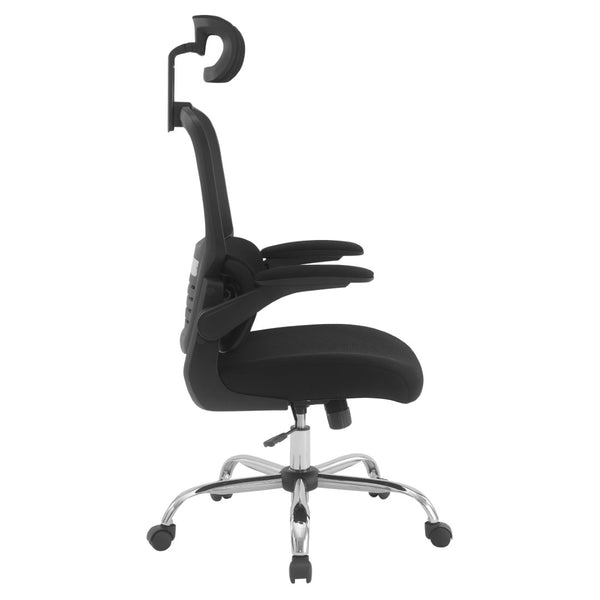 OSP Home Furnishings Mesh Back Executive Office Chair with Lumbar Support Headrest and Ergonomic Foam Seat EM60020CHR-3