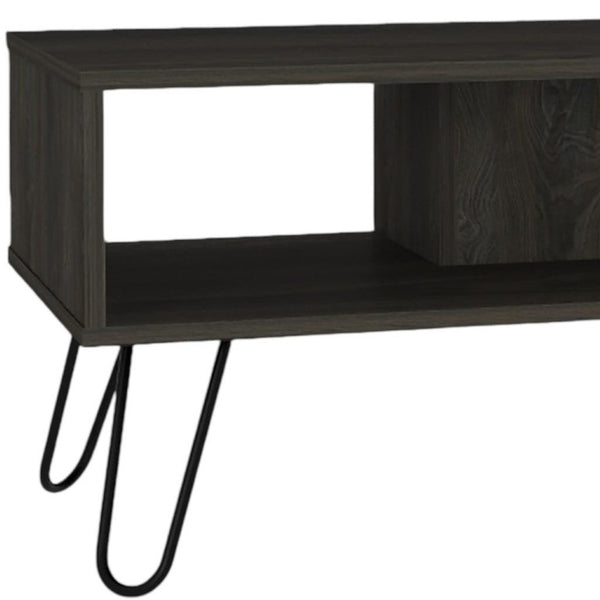 Set of Two Dual Shelf Wood Coffee Tables for Living Room Modern Storage Display