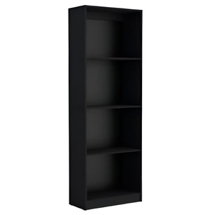 HomeRoots Set of Two Black Wood Multi-Tier Bookcases for Stylish Storage & Display in Any Room Décor 546334