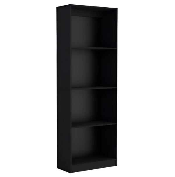 HomeRoots Set of Two Black Wood Multi-Tier Bookcases for Stylish Storage & Display in Any Room Décor 546334