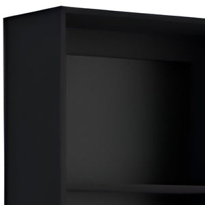 HomeRoots Set of Two Black Wood Multi-Tier Bookcases for Stylish Storage & Display in Any Room Décor 546334
