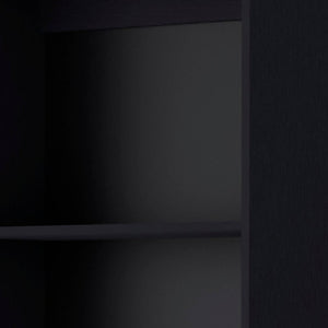 Homeroots Set Of Two 71" Black Bookcase With Two Doors   546336