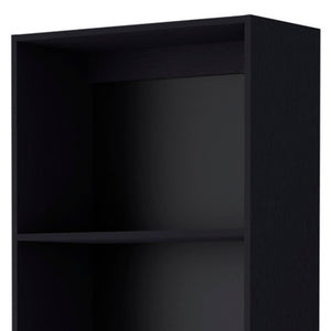 Homeroots Set Of Two 71" Black Bookcase With Two Doors   546336