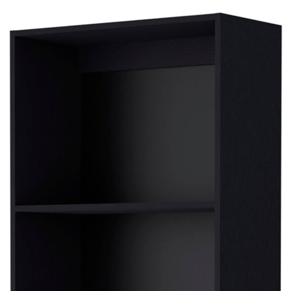 Homeroots Set Of Two 71" Black Bookcase With Two Doors   546336