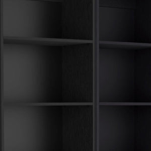 HomeRoots 71" Black Five-Tier Bookcase - Stylish Vertical Storage Solution for Home & Office Decor Needs 546337