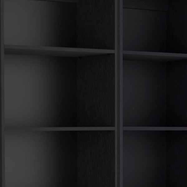 HomeRoots 71" Black Five-Tier Bookcase - Stylish Vertical Storage Solution for Home & Office Decor Needs 546337