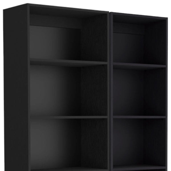HomeRoots 71" Black Five-Tier Bookcase - Stylish Vertical Storage Solution for Home & Office Decor Needs 546337