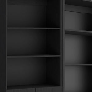 HomeRoots Set of Two 71" Black Five-Tier Bookcases – Stylish Space-Saving Storage for Every Room in Your Home 546338