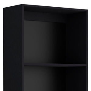 HomeRoots 71" Black Five-Tier Bookcase with Two Doors - Stylish Storage Solution for Modern & Classic Interiors 546341