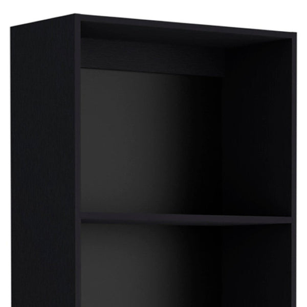 HomeRoots 71" Black Five-Tier Bookcase with Two Doors - Stylish Storage Solution for Modern & Classic Interiors 546341