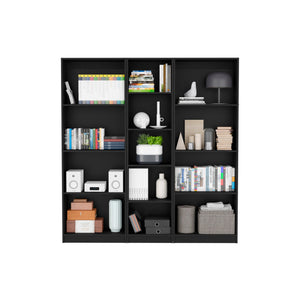 Homeroots 71" Black Five Tier Bookcase   546344