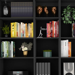 HomeRoots 71" Black Five-Tier Bookcase - Stylish Vertical Storage for Modern Décor, Perfect for Any Room 546346