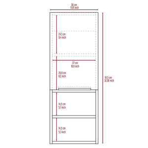 HomeRoots 24" White Wood Freestanding Bathroom Vanity Set with Sink & Storage Medicine Cabinet for Modern Spaces 546362