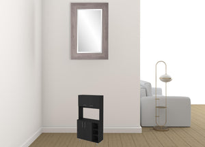 Homeroots 28" Black Wall Mounted Accent Cabinet With Nine Shelves And Three Drawers  Manufactured Wood 546375