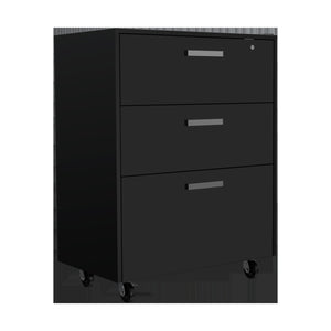 Homeroots 28" Black Wall Mounted Accent Cabinet With Nine Shelves And Three Drawers  Manufactured Wood 546375