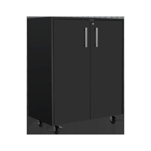 Homeroots 28" Black Wall Mounted Accent Cabinet With Twelve Shelves And Six Drawers  Manufactured Wood 546376