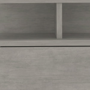 Homeroots 13" Gray One Drawer Faux Wood Floating Nightstand   546379