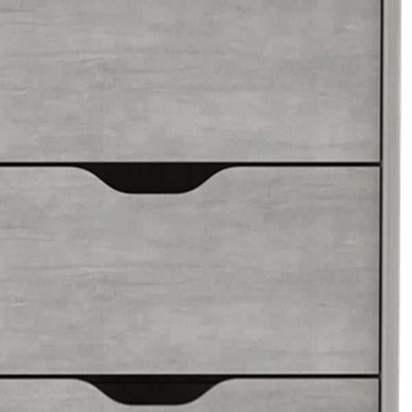 Homeroots 18" Gray Five Drawer Standard Chest  Manufactured Wood 546381