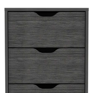 Homeroots 18" Gray Five Drawer Standard Chest  Manufactured Wood 546382