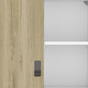 Homeroots 20" White And Natural Two Drawer Chest  Manufactured Wood 546384