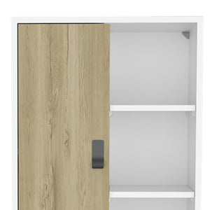 Homeroots 20" White And Natural Two Drawer Chest  Manufactured Wood 546384