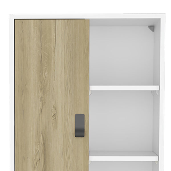 Homeroots 20" White And Natural Two Drawer Chest  Manufactured Wood 546384