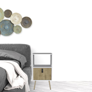 Homeroots 22" White One Drawer Faux Wood Nightstand   546395