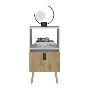 Homeroots 22" White One Drawer Faux Wood Nightstand   546395