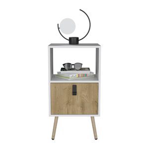 Homeroots 22" White One Drawer Faux Wood Nightstand   546395