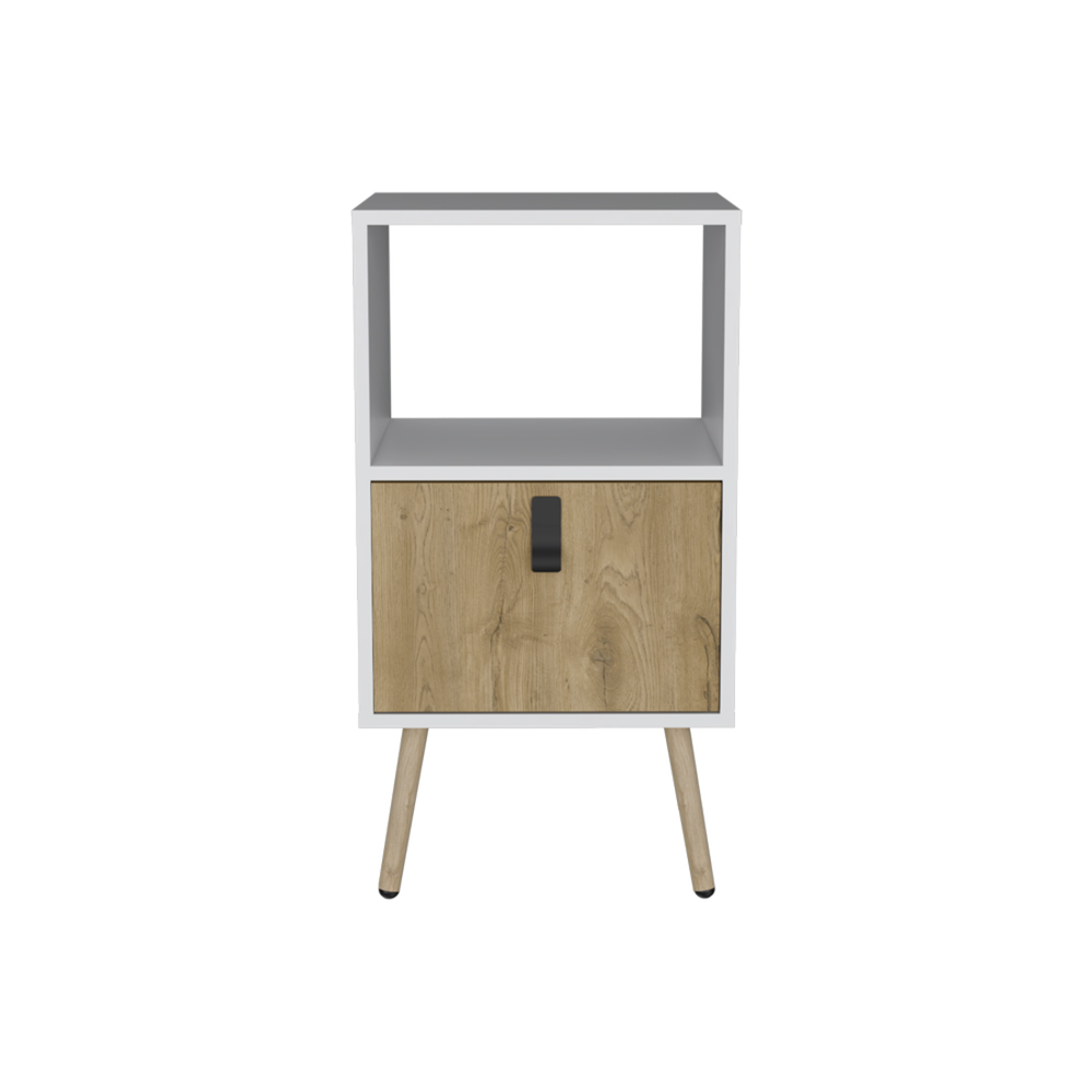 Homeroots 22" White One Drawer Faux Wood Nightstand   546395