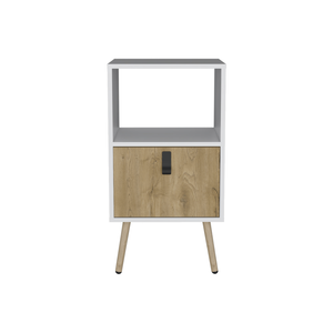 Homeroots 22" White One Drawer Faux Wood Nightstand   546395